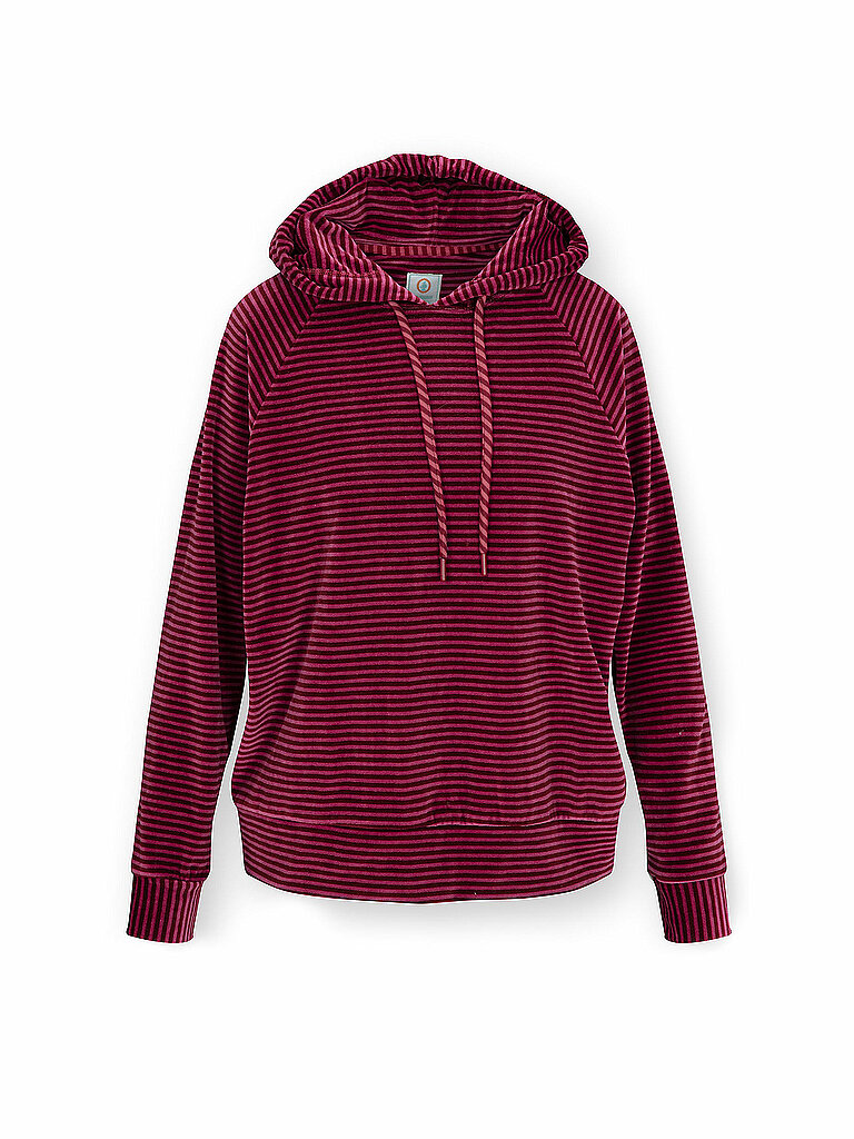 PIP STUDIO Loungewear Hoodie VELVET TAMARI beere | XS von PiP Studio