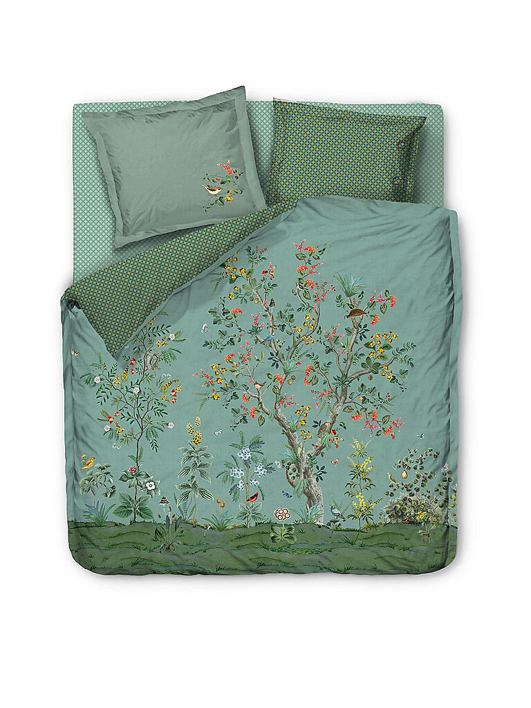 PIP STUDIO Perkal Bettwäsche Wild and Tree 2x 70x90cm / 200x200cm mint von PiP Studio