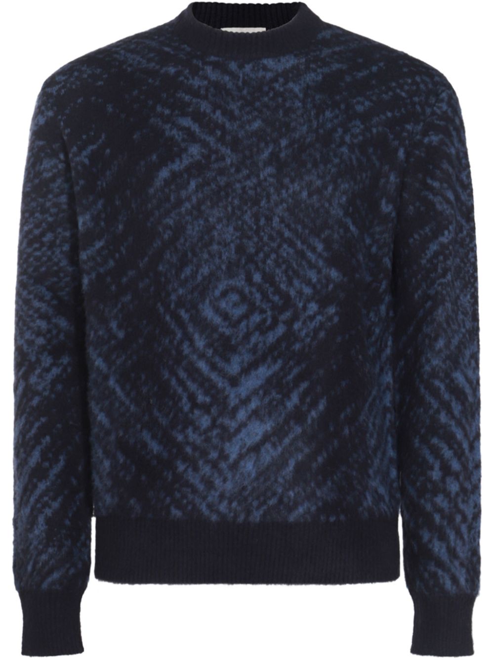 Piacenza Cashmere geometric-print jumper - Blue von Piacenza Cashmere