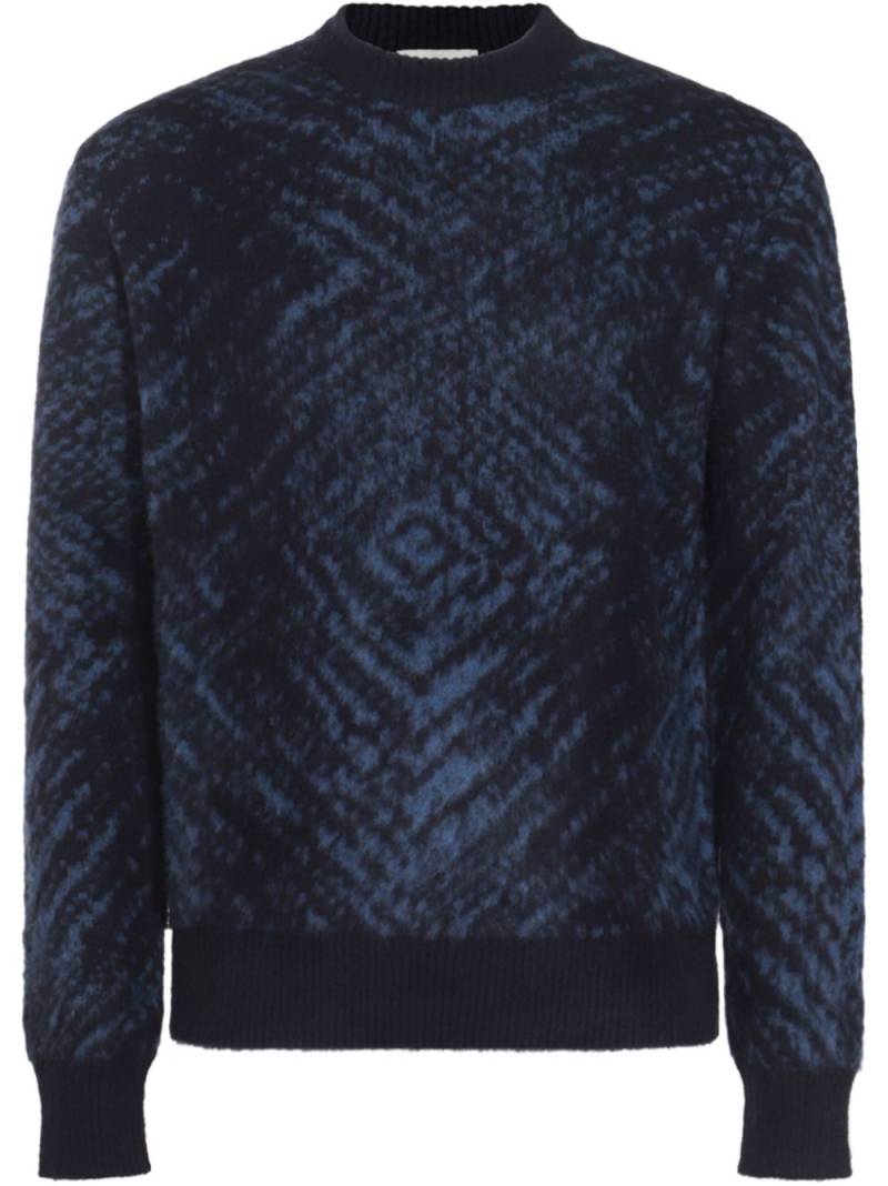 Piacenza Cashmere geometric-print jumper - Blue von Piacenza Cashmere