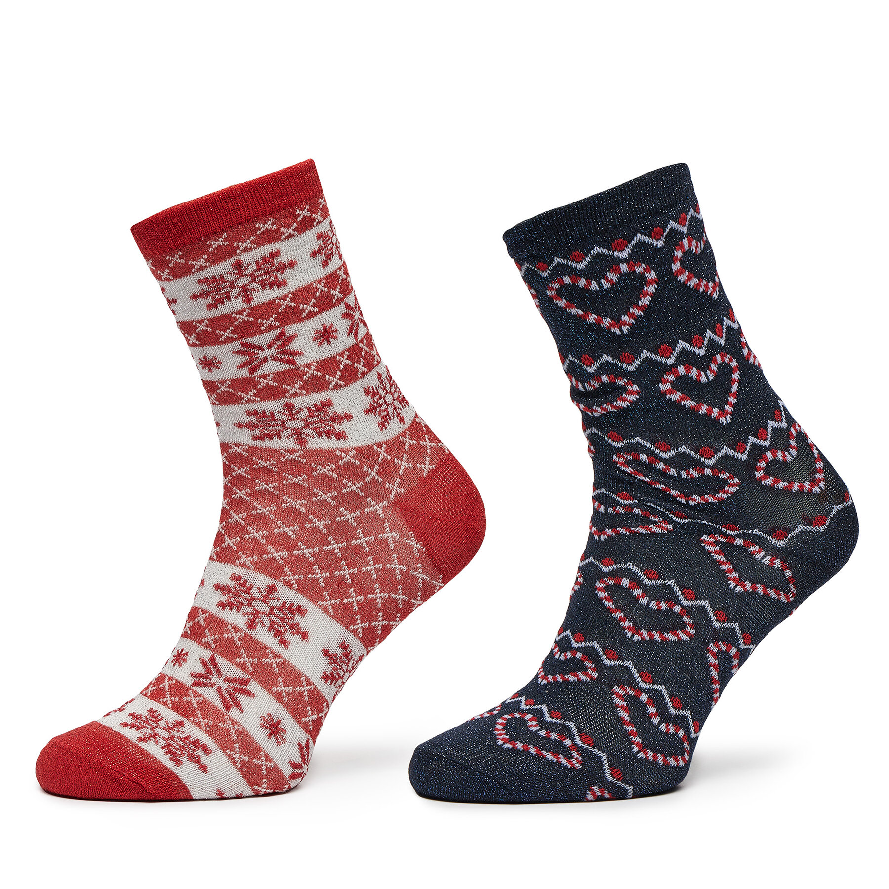 2er-Set hohe Damensocken Pieces Jia 17143032 Bunt von Pieces