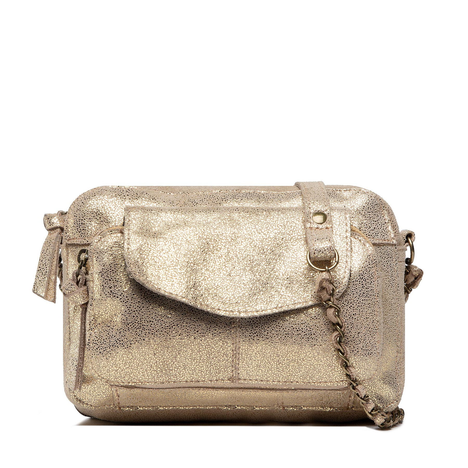 Handtasche Pieces Pcnaina Leather Cross Bocy Fc Noos 17063358 Goldfarben Handtasche Pieces Pcnaina Leather Cross Bocy Fc Noos 17063358 Goldfarben von Pieces