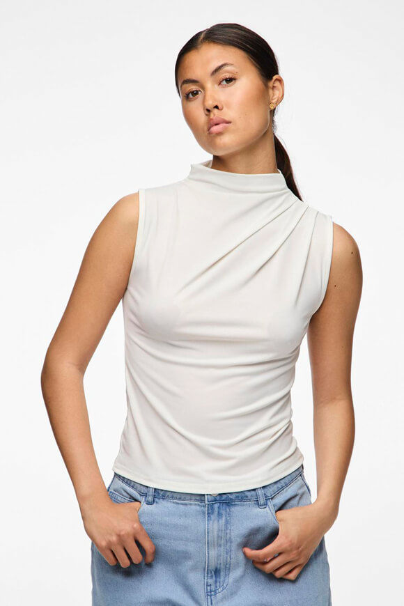 Pieces Madison Drapiertes Top | Cloud Dancer | Damen  | M von Pieces