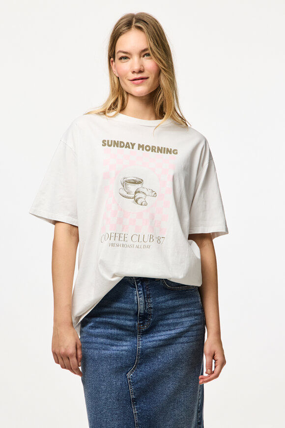 Pieces Paloma T-Shirt | Bright White | Damen  | L von Pieces