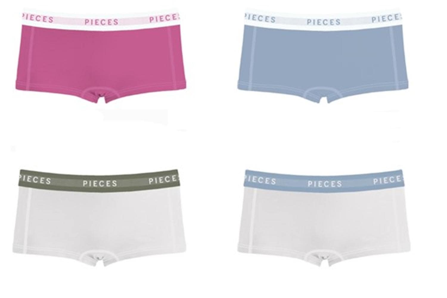 pieces Hipster »PCLOGO LADY 4 PACK SOLID NOOS BC«, (Packung, 4 St., 4er-Pack) von Pieces