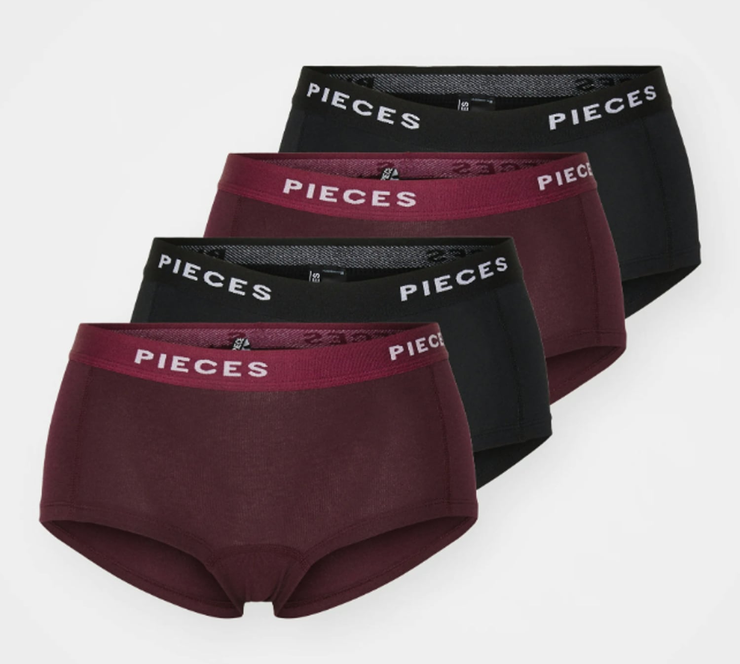 pieces Hipster »PCLOGO LADY 4 PACK SOLID NOOS BC«, (Packung, 4 St., 4er-Pack) von Pieces