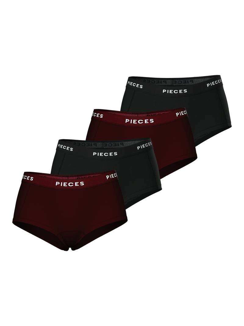 pieces Hipster »PCLOGO LADY 4 PACK SOLID NOOS BC«, (Packung, 4 St., 4er-Pack) von Pieces