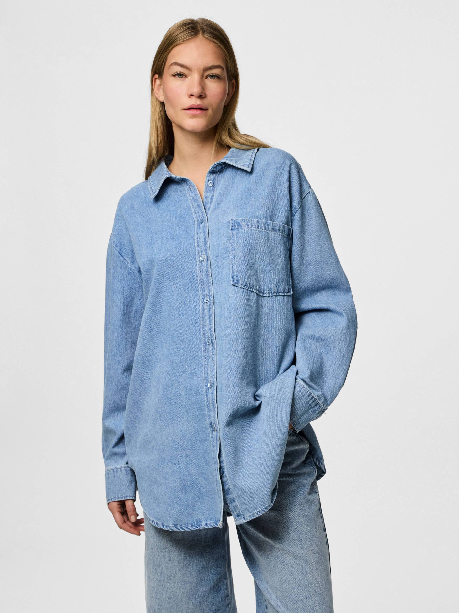 pieces Jeansbluse »PCMAISIE LS DENIM SHIRT NOOS BC« von Pieces