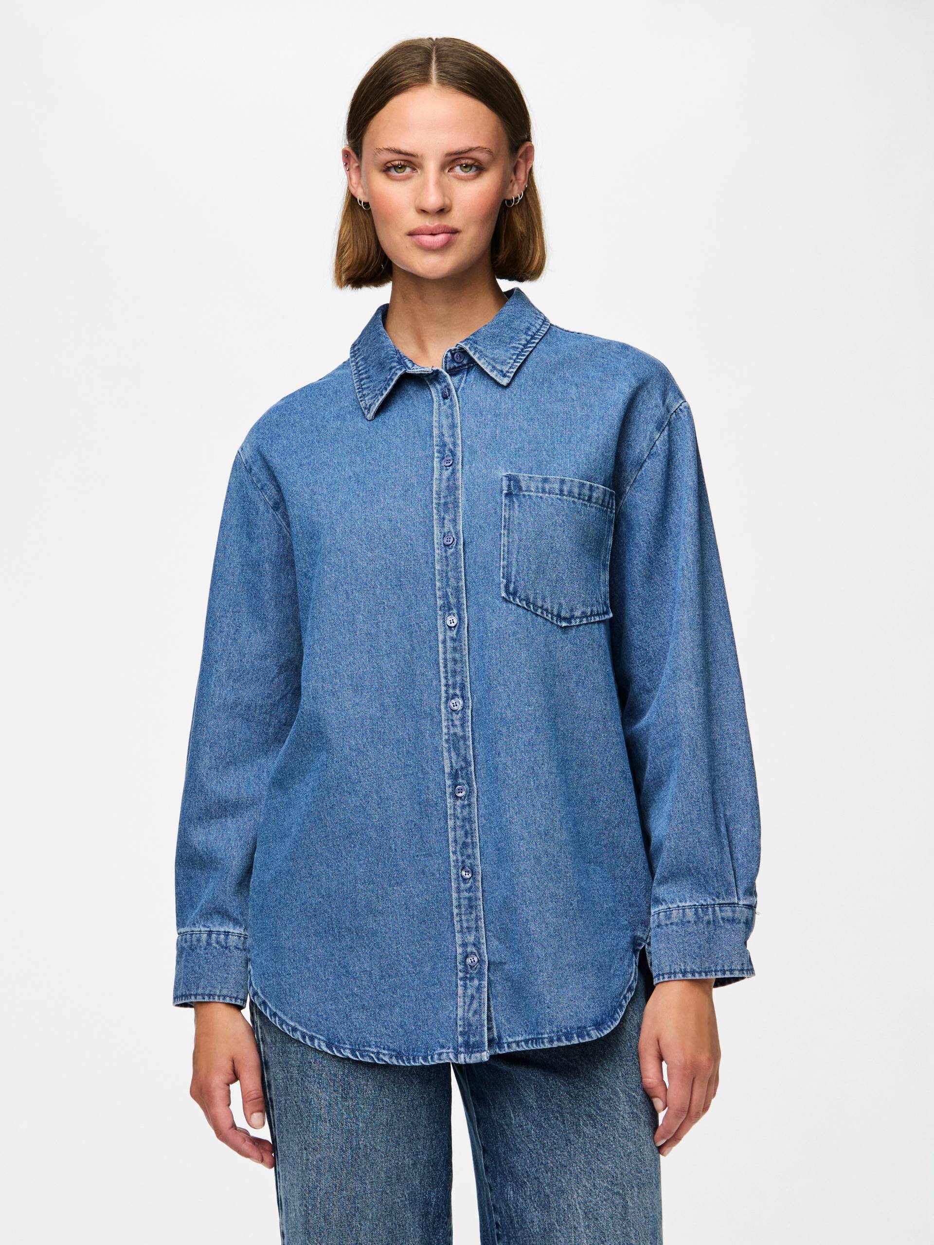 pieces Jeansbluse »PCMAISIE LS DENIM SHIRT NOOS BC« von Pieces