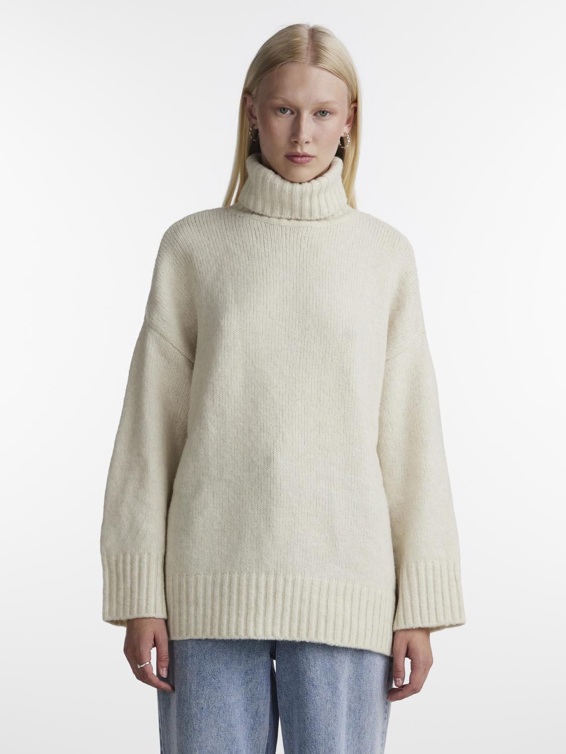 pieces Rollkragenpullover »PCNANCY LS LOOSE ROLL NECK KNIT NOOS BC« von Pieces