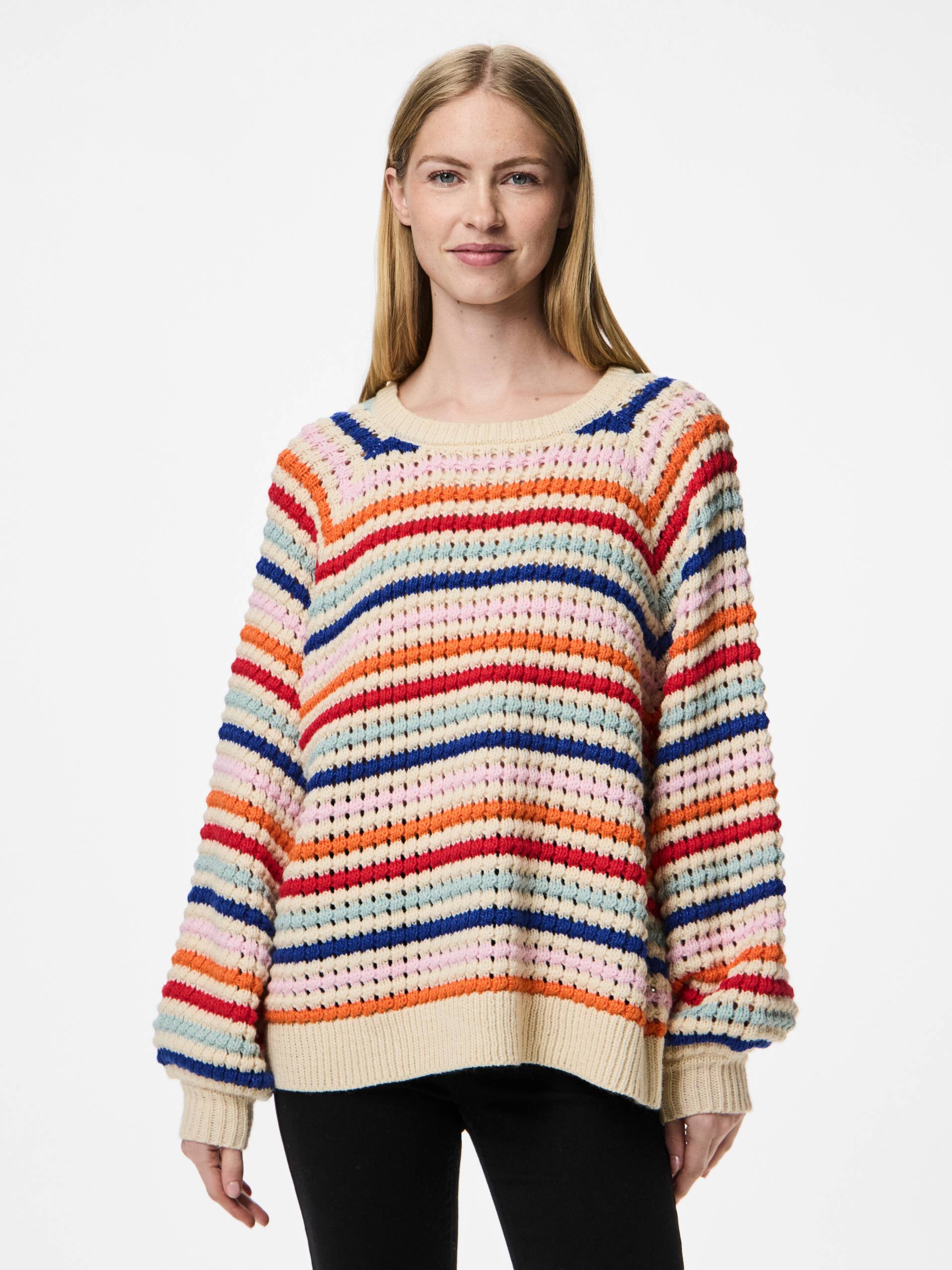 pieces Rundhalspullover »PCDOSLA LS O-NECK KNIT MM« von Pieces