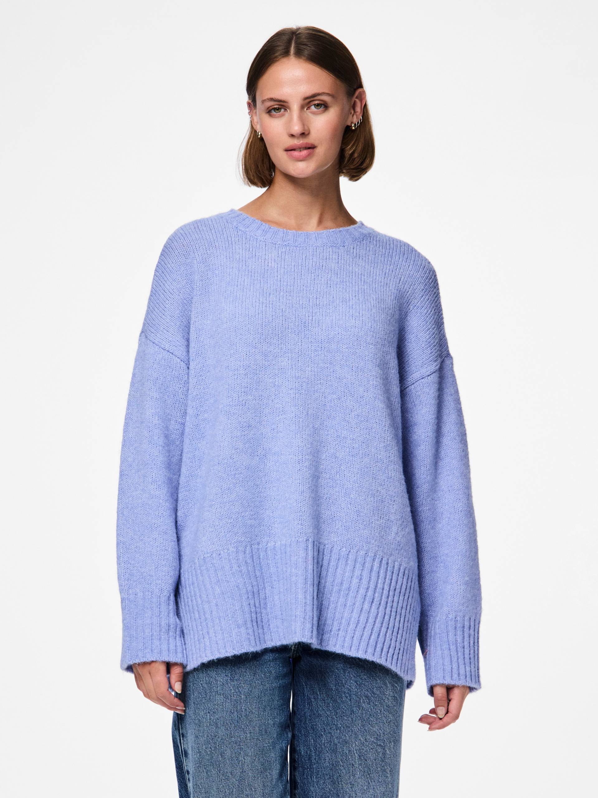 pieces Rundhalspullover »PCNANCY LS LOOSE O-NECK KNIT NOOS BC«, Oversized von Pieces