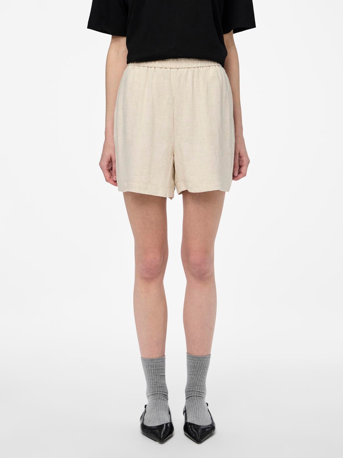 pieces Shorts »PCVINSTY HW LINEN SHORTS NOOS BC« von Pieces