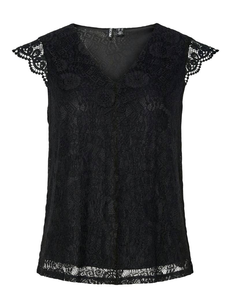 pieces Spitzentop »PCOLLINE SL LACE V-NECK TOP WVN NOOS« von Pieces