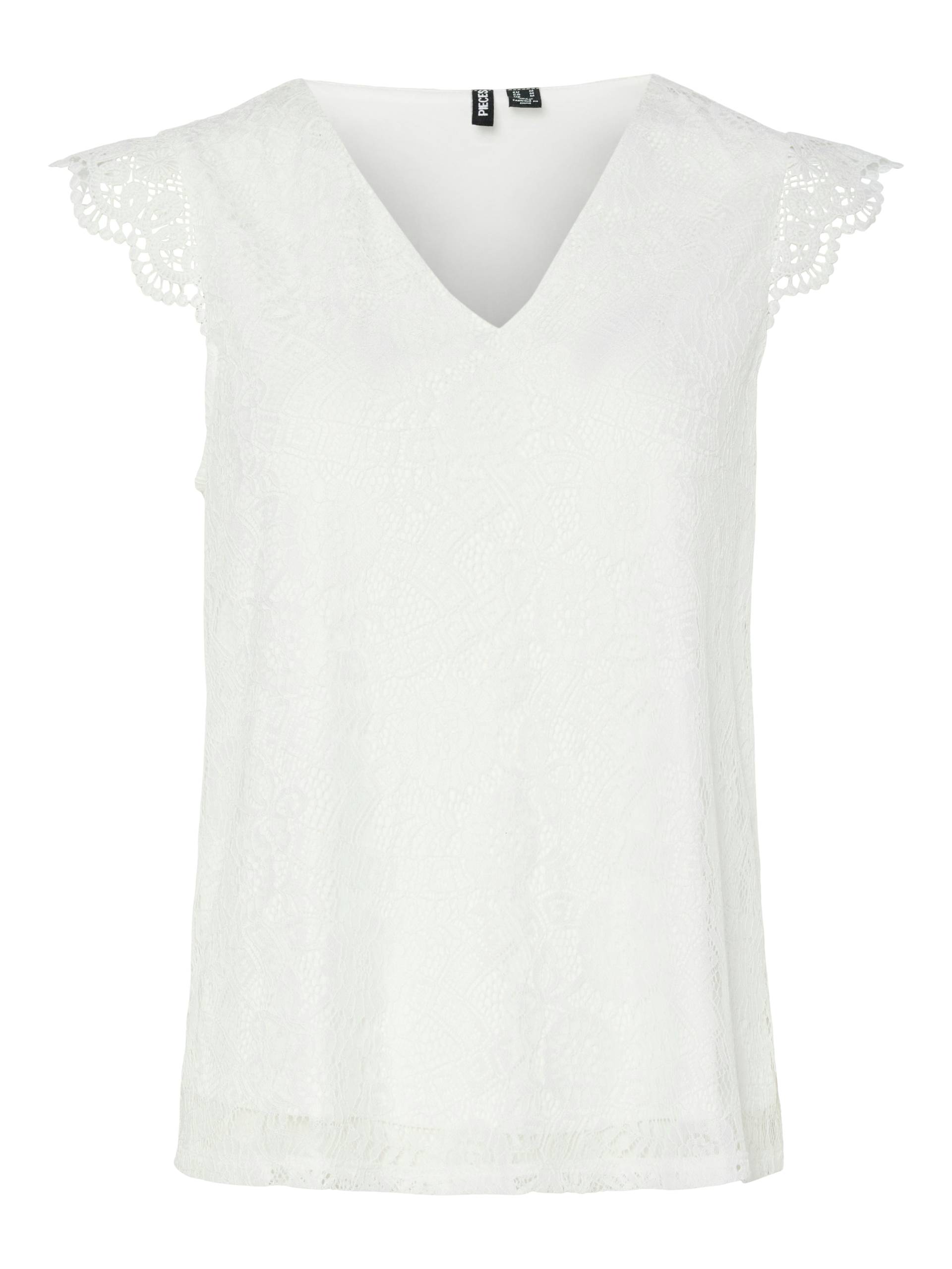 pieces Spitzentop »PCOLLINE SL LACE V-NECK TOP WVN NOOS« pieces Spitzentop »PCOLLINE SL LACE V-NECK TOP WVN NOOS« von Pieces