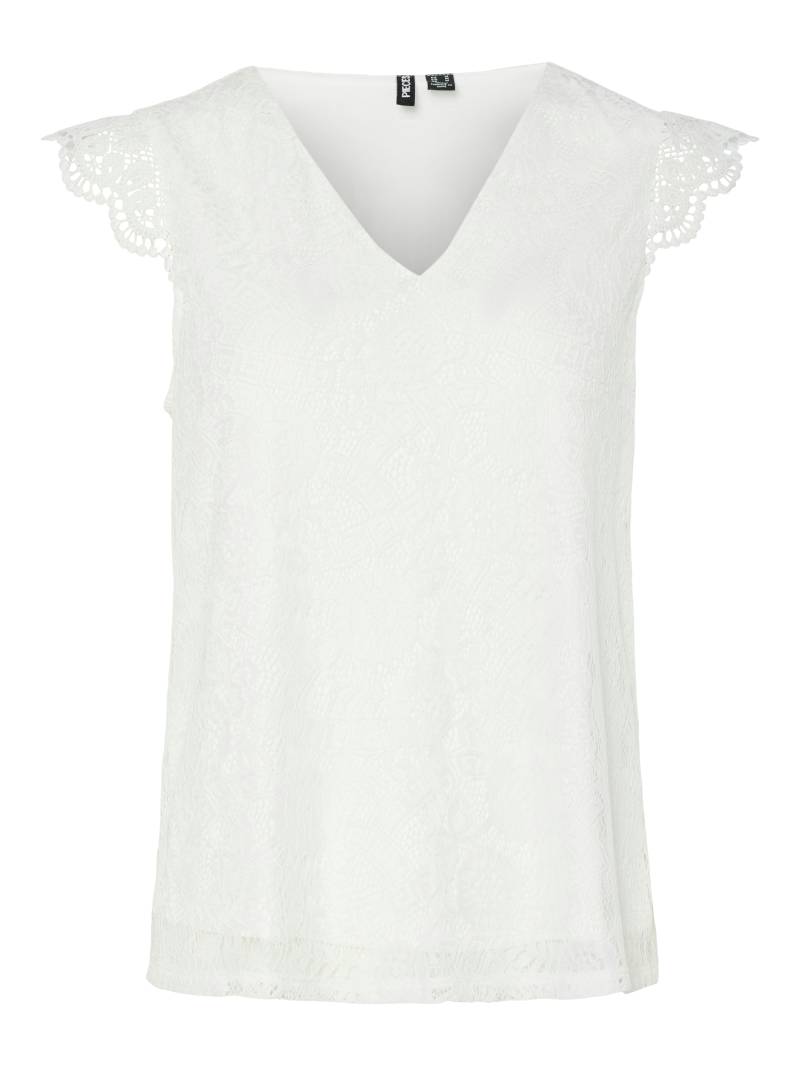 pieces Spitzentop »PCOLLINE SL LACE V-NECK TOP WVN NOOS« von Pieces