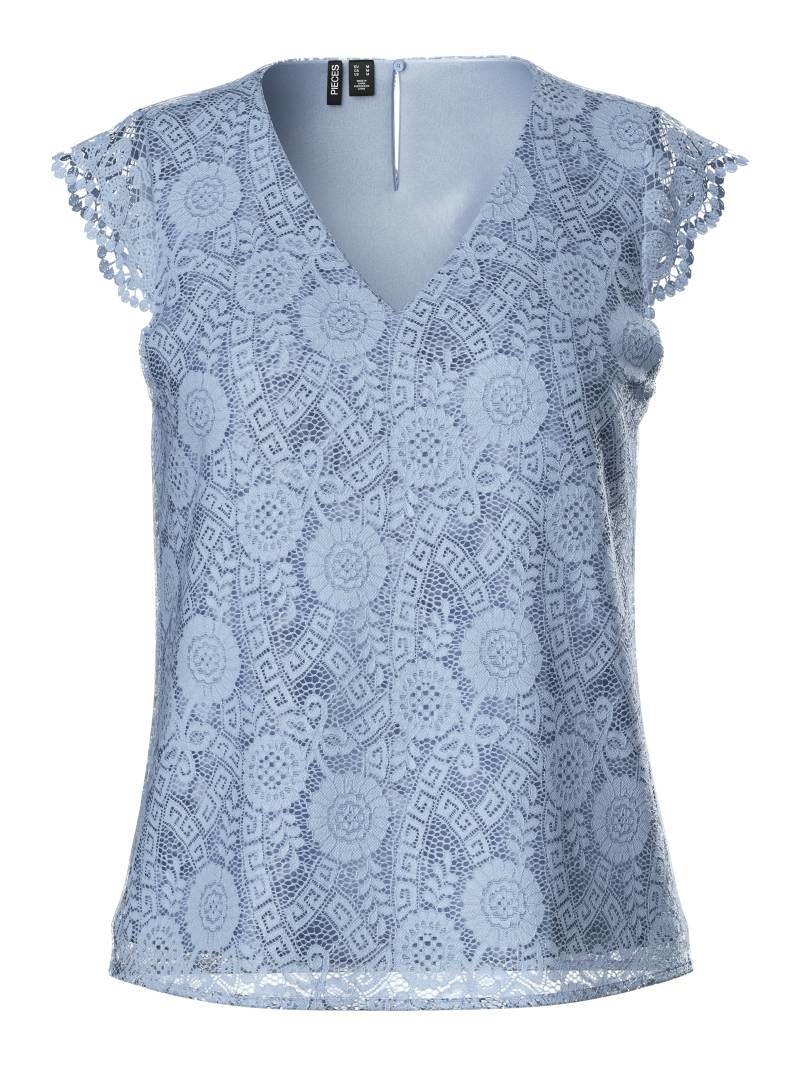 pieces Spitzentop »PCOLLINE SL LACE V-NECK TOP WVN NOOS« von Pieces