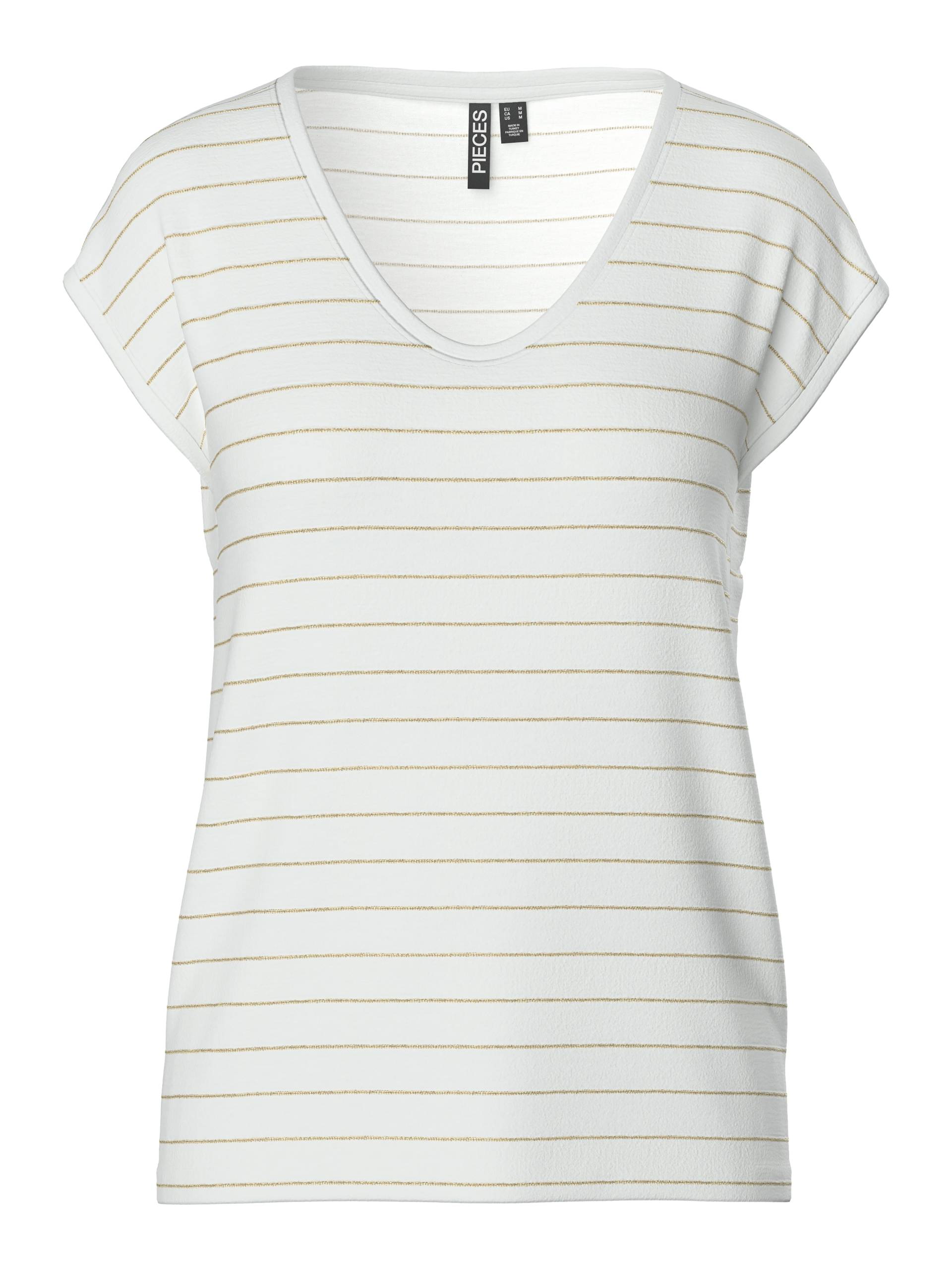 pieces T-Shirt »PC BILLO«, mit Glitzerstreifen pieces T-Shirt »PC BILLO«, mit Glitzerstreifen von Pieces
