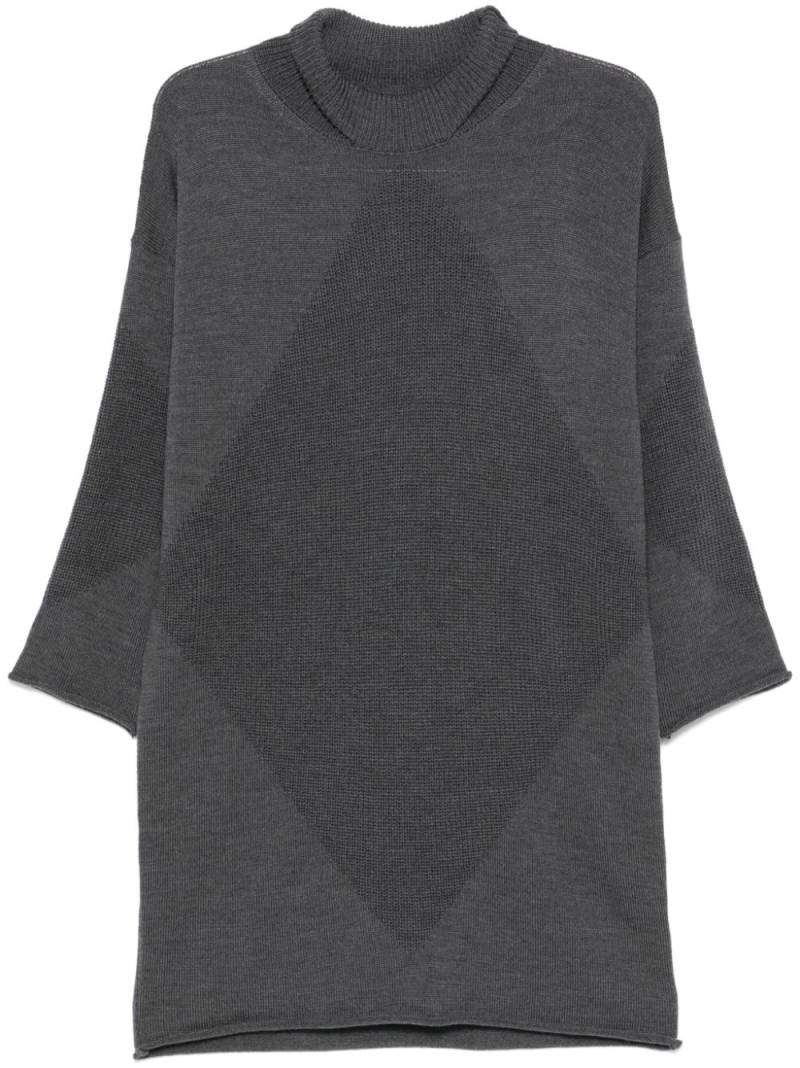 PierAntonioGaspari virgin wool mini dress - Grey von PierAntonioGaspari