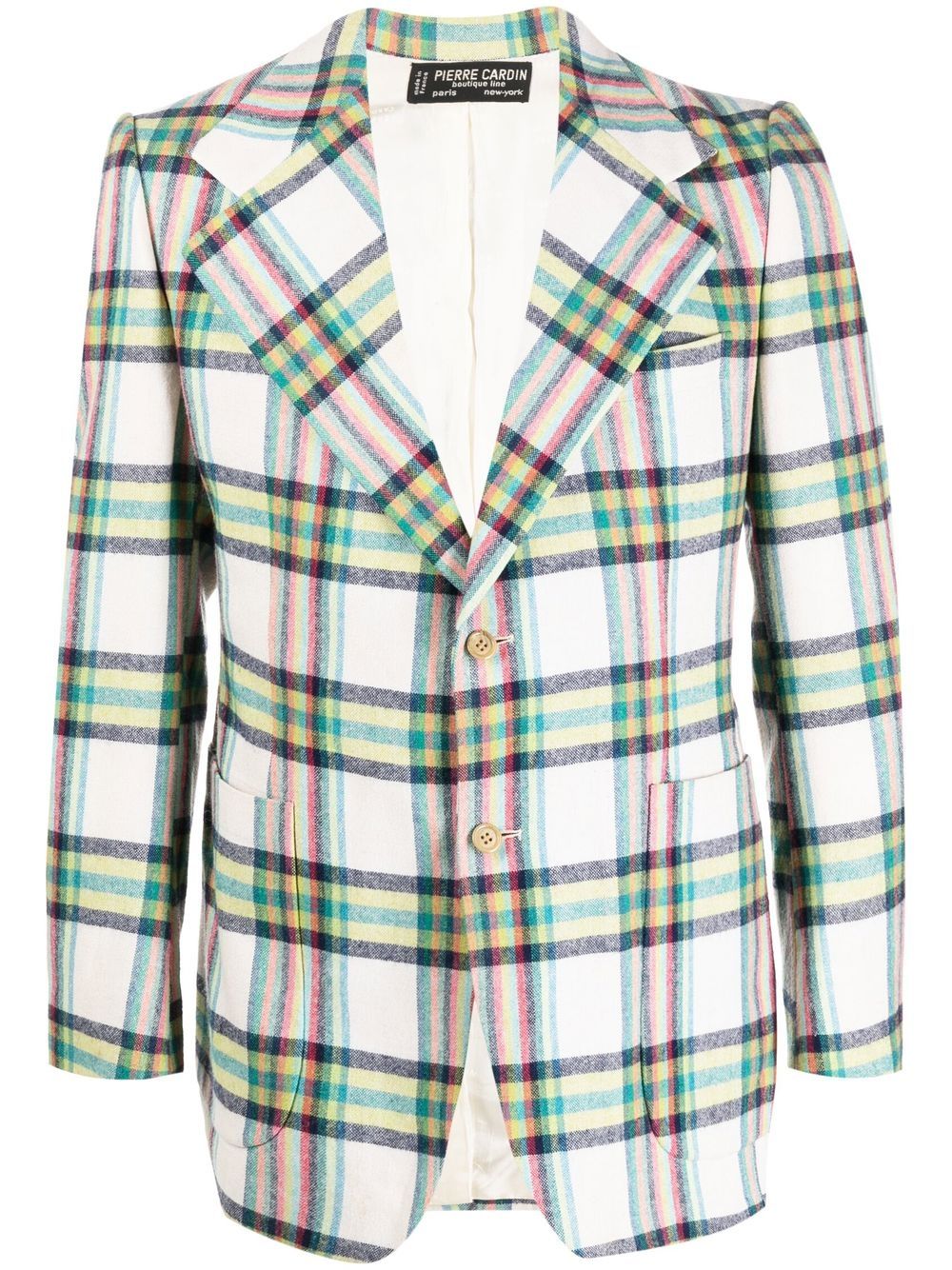 Pierre Cardin Pre-Owned 1970s check-print wool blazer - Neutrals von Pierre Cardin Pre-Owned