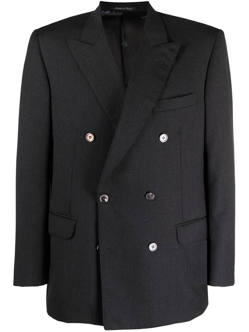 Pierre Cardin Pre-Owned 1980s peak lapels double-breasted blazer - Grey von Pierre Cardin Pre-Owned