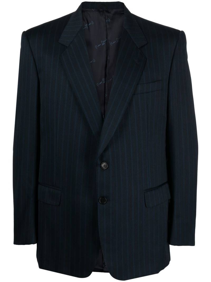 Pierre Cardin Pre-Owned 1990s pinstriped notched lapels blazer - Blue von Pierre Cardin Pre-Owned