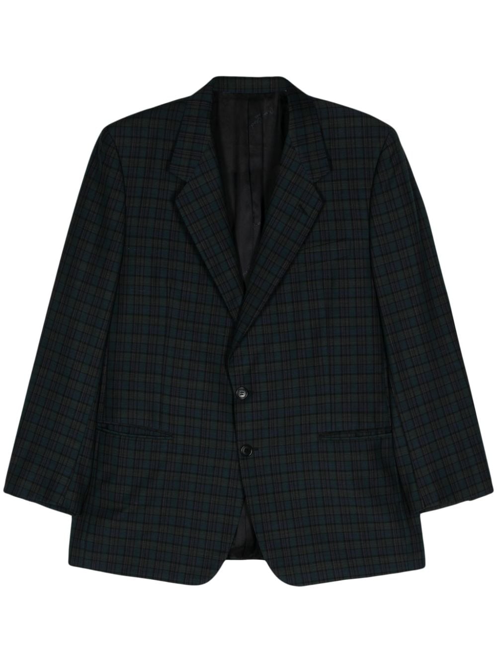 Pierre Cardin Pre-Owned 1990s plaid-check single-breasted blazer - Green von Pierre Cardin Pre-Owned