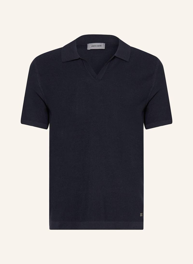 Pierre Cardin Strick-Poloshirt blau von Pierre Cardin