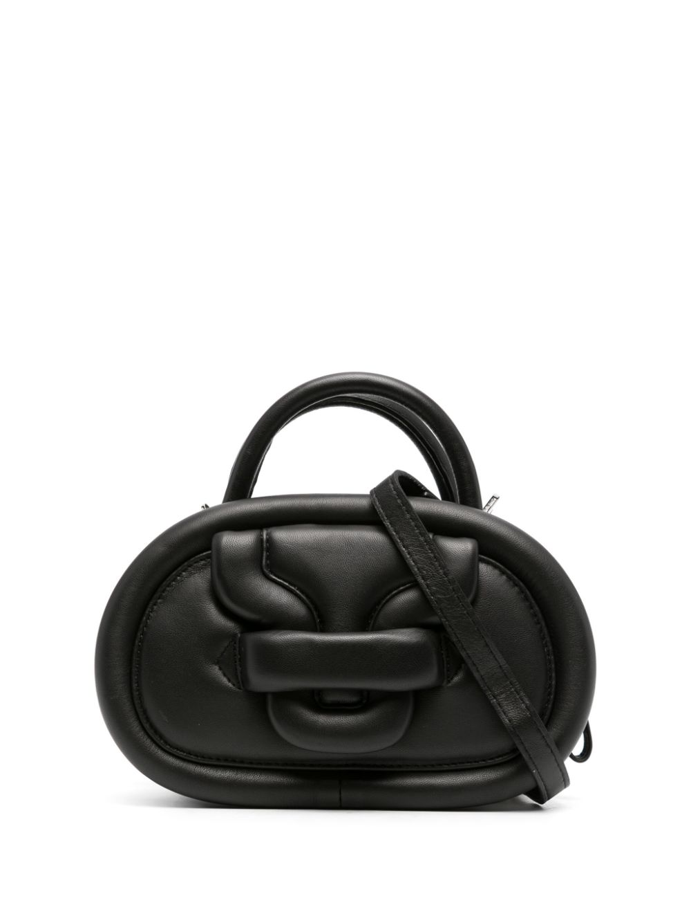 Pierre Hardy Alpha Strike leather shoulder bag - Black