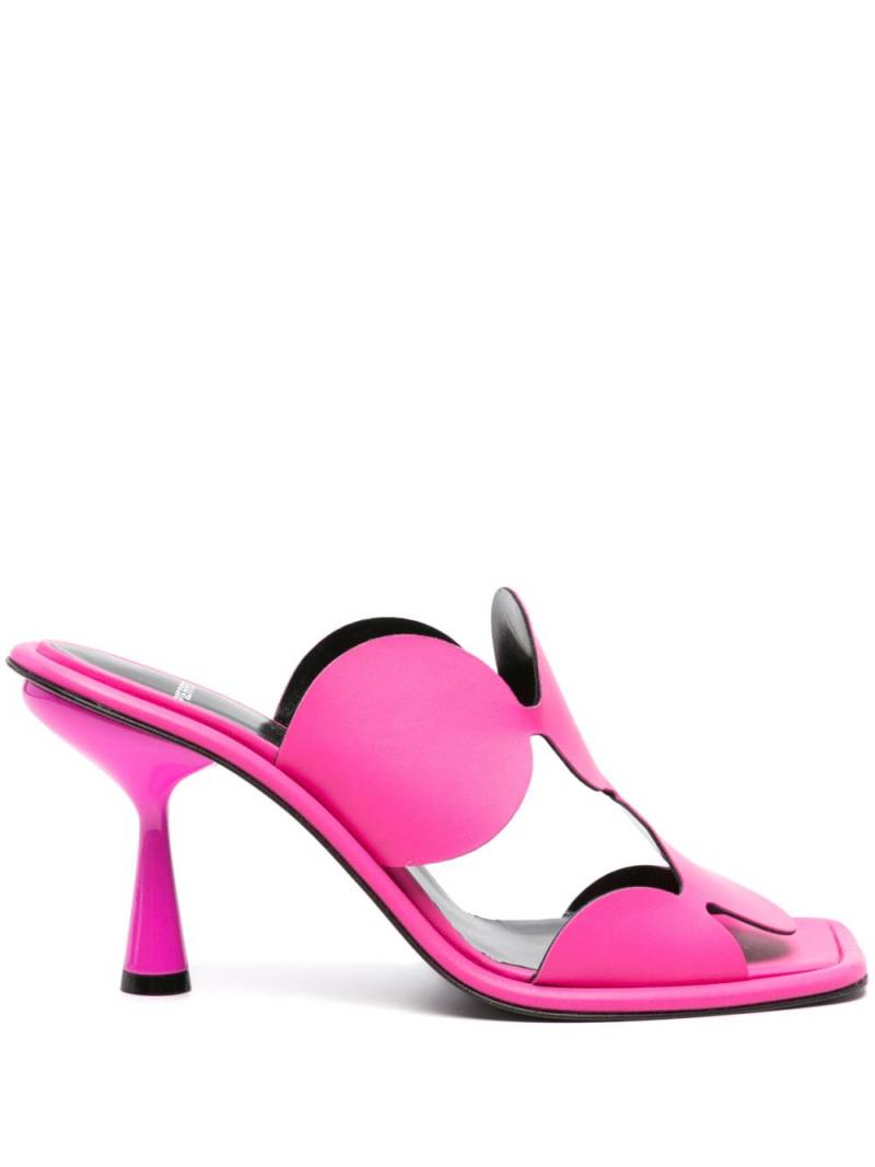 Pierre Hardy Lava Bulles 85mm laser-cut leather mules - Pink von Pierre Hardy