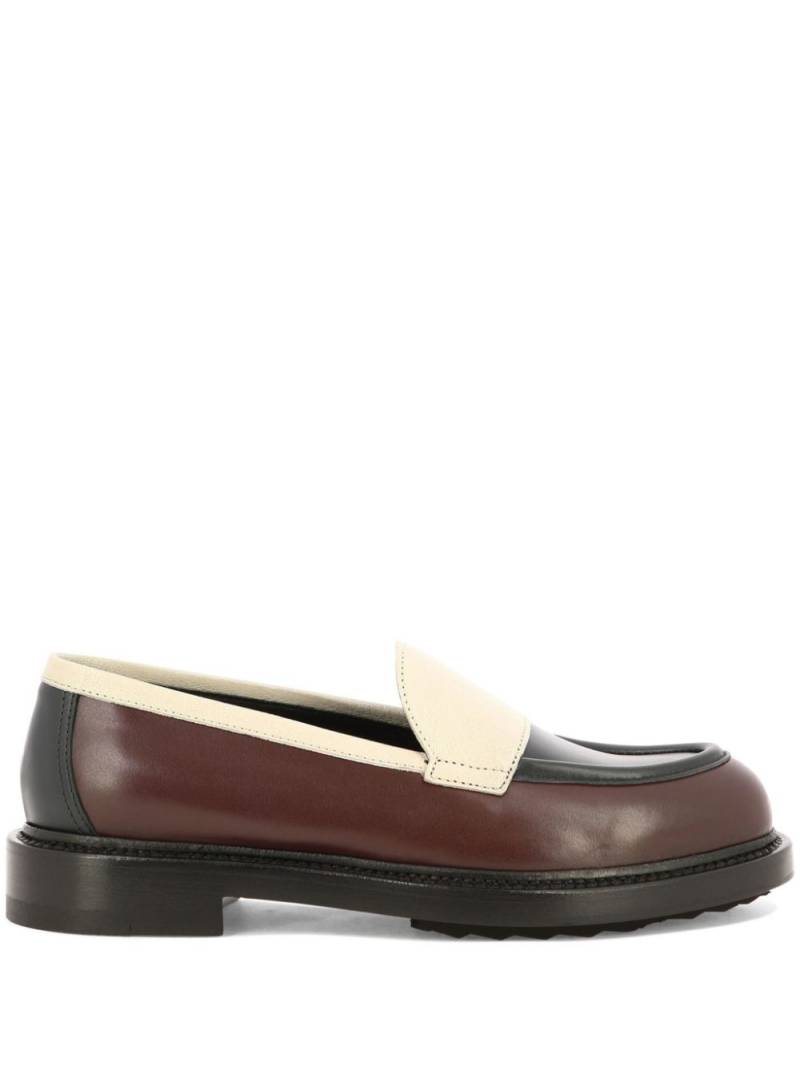 Pierre Hardy panelled leather loafers - Red von Pierre Hardy