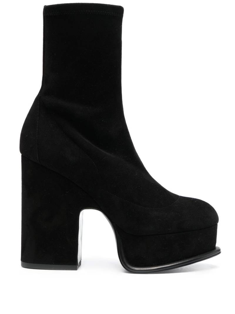 Pierre Hardy suede platform boots - Black von Pierre Hardy