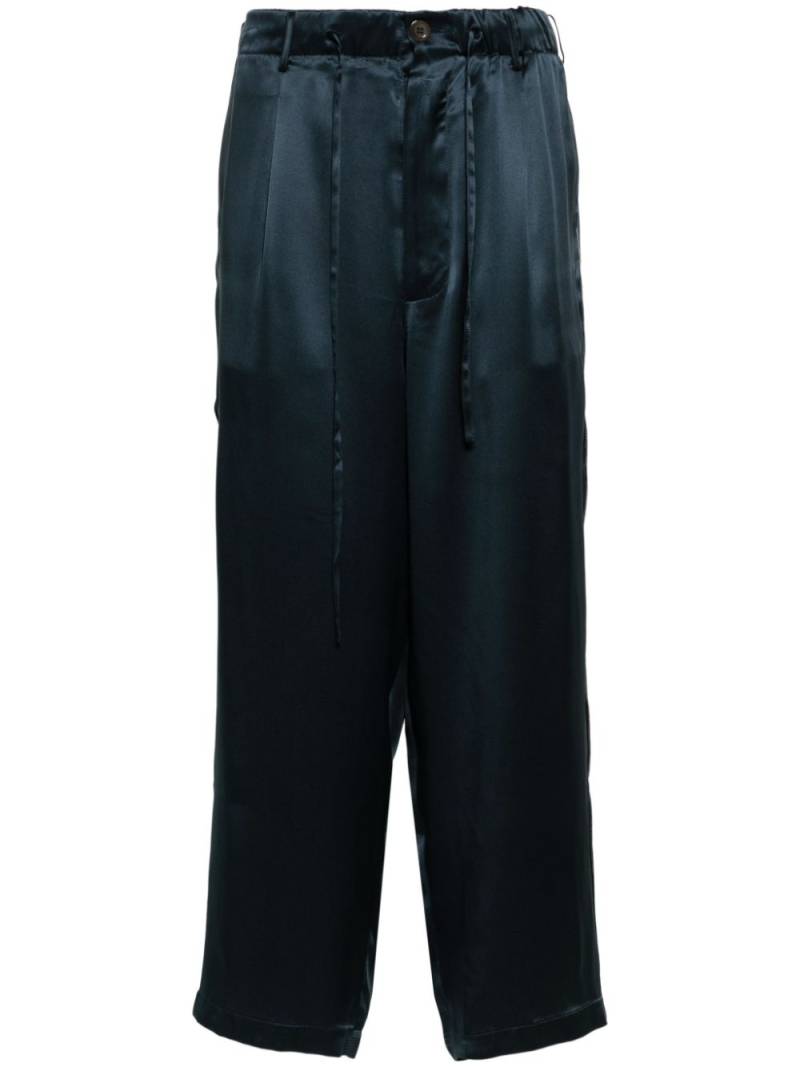 Pierre-Louis Mascia Adana silk trousers - Blue von Pierre-Louis Mascia