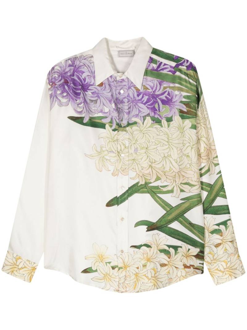 Pierre-Louis Mascia Aloe floral-print silk shirt - Neutrals von Pierre-Louis Mascia