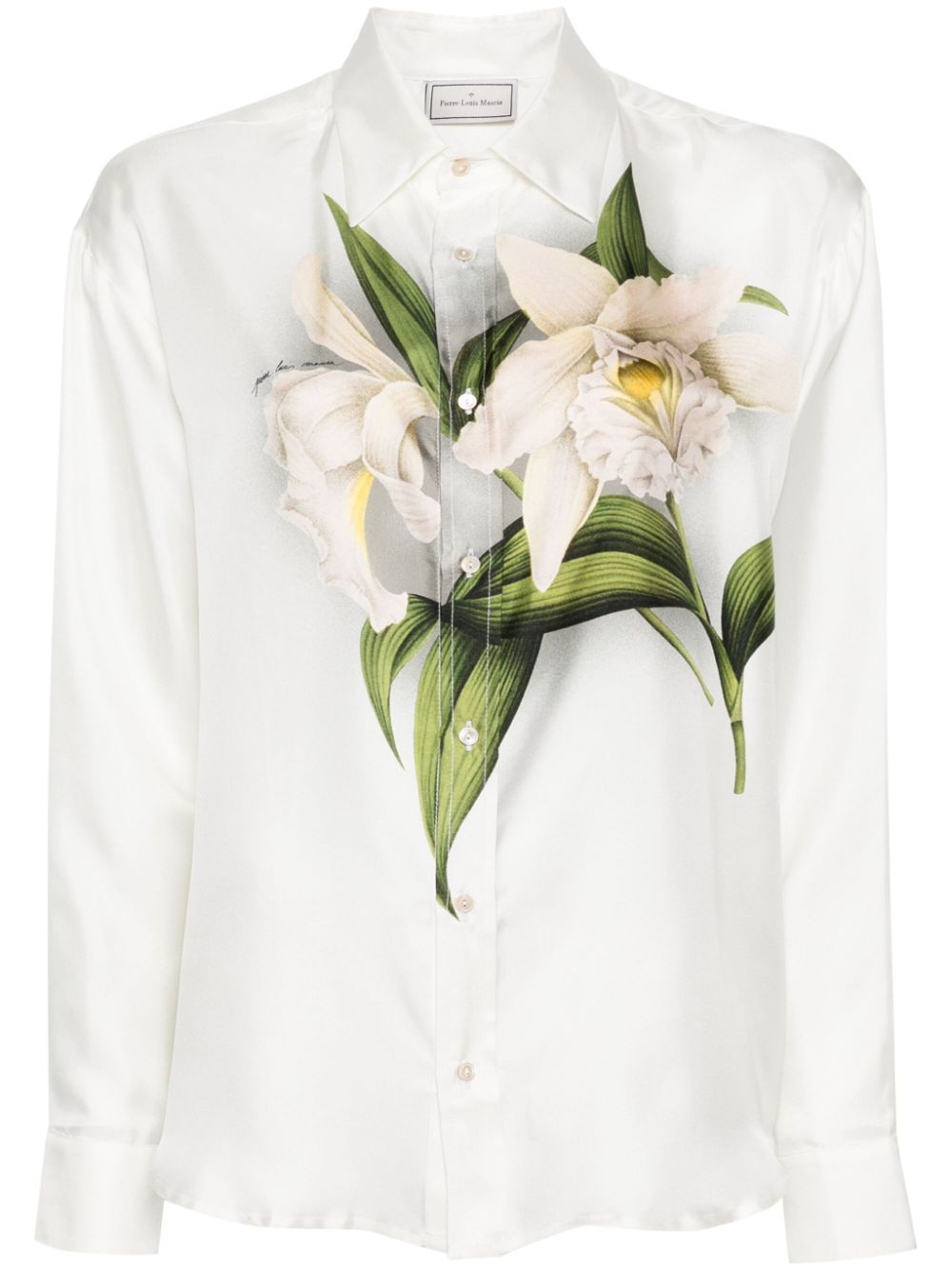 Pierre-Louis Mascia Aloe floral-print silk shirt - White von Pierre-Louis Mascia