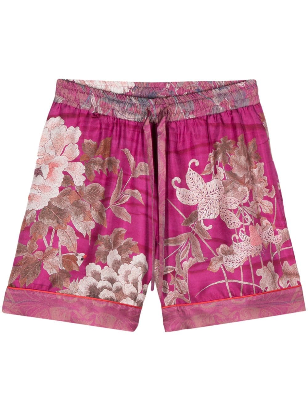 Pierre-Louis Mascia Aloe floral-print silk shorts - Purple von Pierre-Louis Mascia