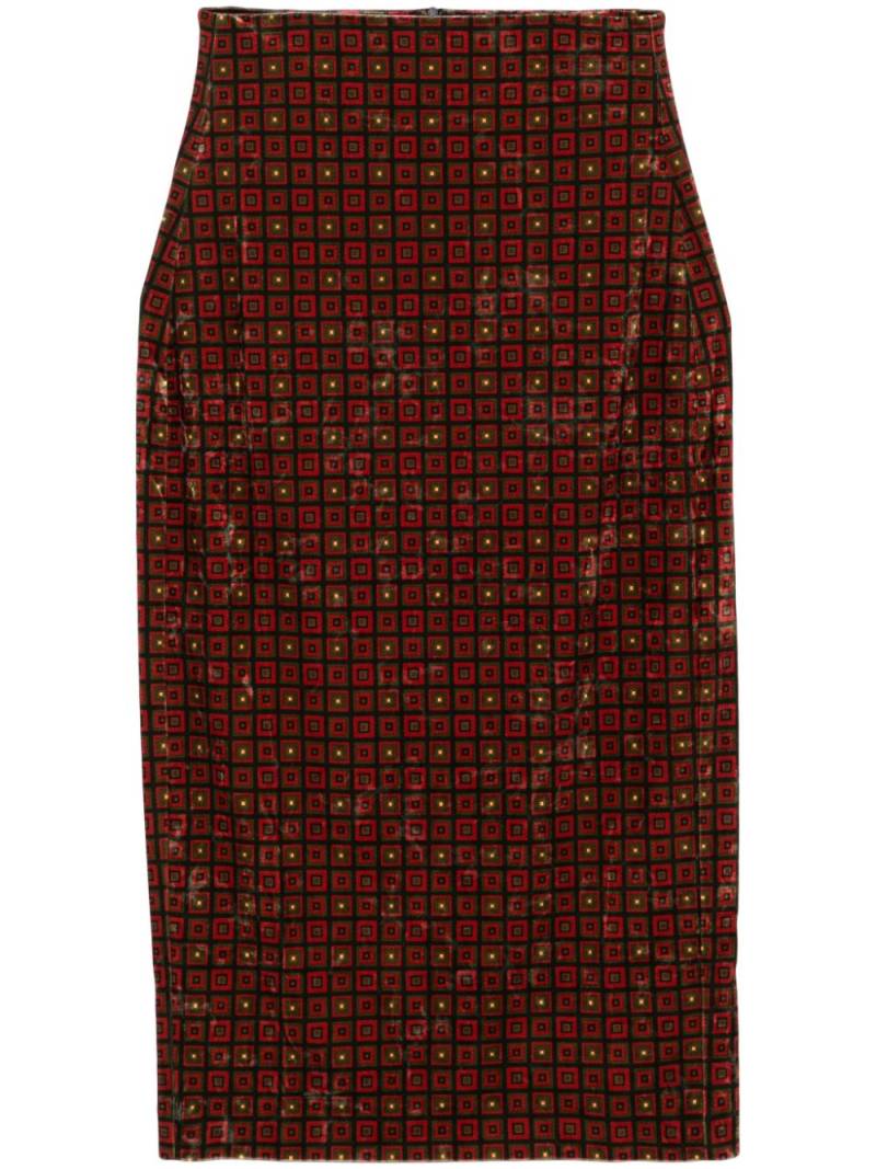 Pierre-Louis Mascia Ranat midi skirt - Red von Pierre-Louis Mascia