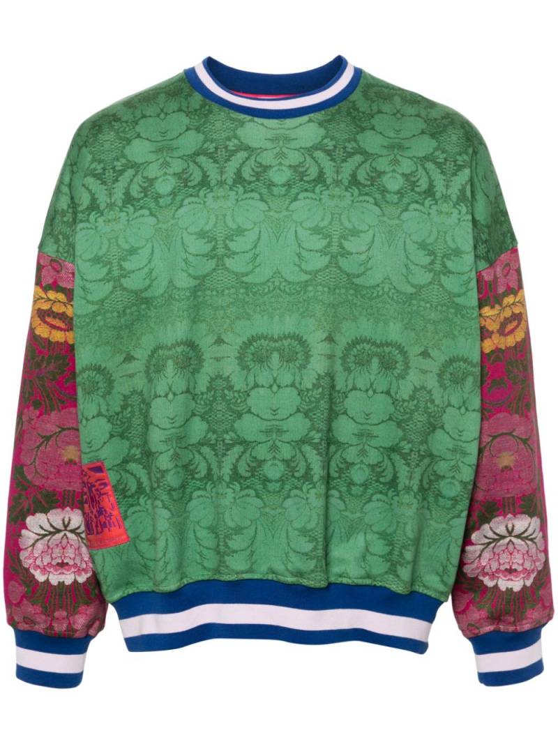 Pierre-Louis Mascia Spada mix-print sweatshirt - Green von Pierre-Louis Mascia