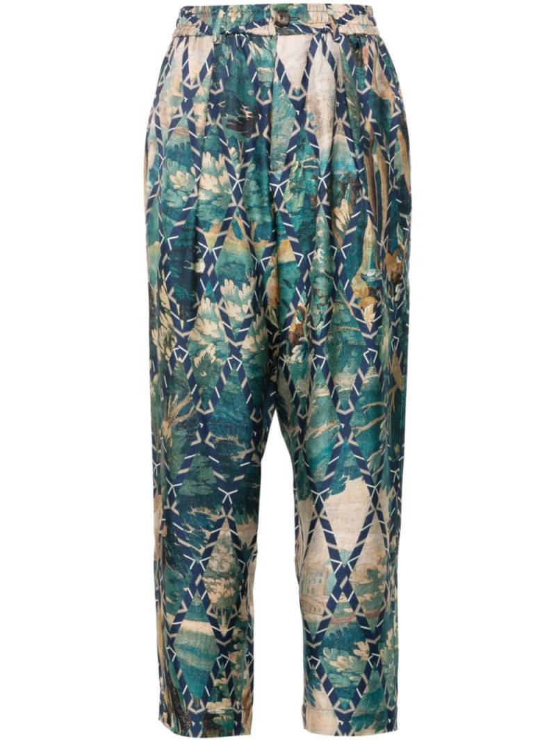 Pierre-Louis Mascia abstract-print trousers - Neutrals von Pierre-Louis Mascia