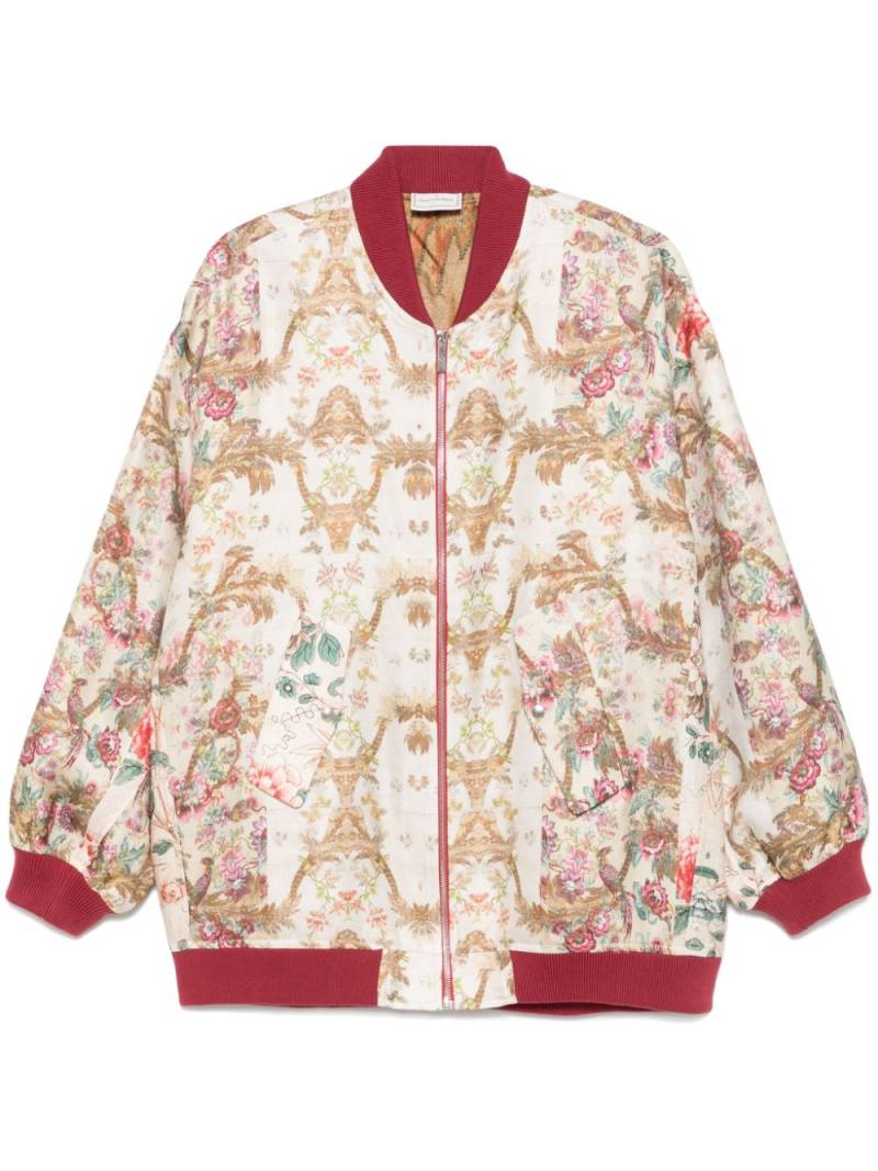 Pierre-Louis Mascia botanical-print bomber jacket - Neutrals von Pierre-Louis Mascia