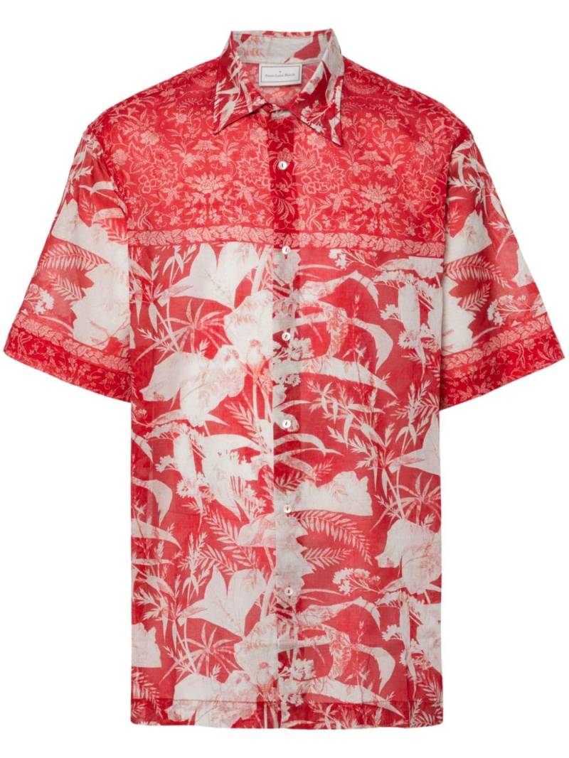 Pierre-Louis Mascia floral-print cotton shirt - Red von Pierre-Louis Mascia