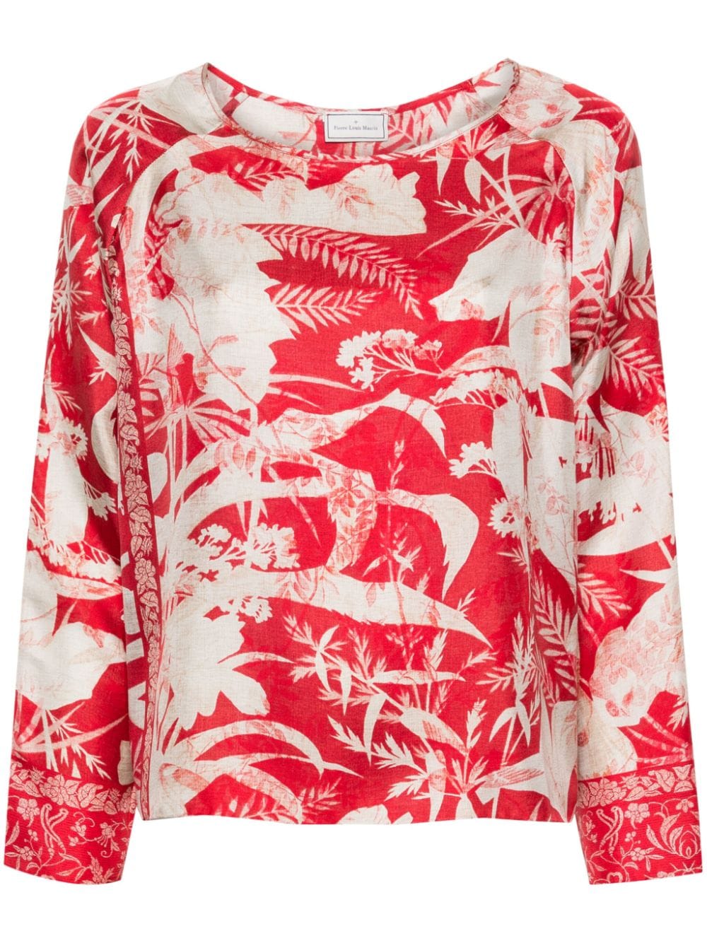 Pierre-Louis Mascia floral-print silk shirt - Red von Pierre-Louis Mascia