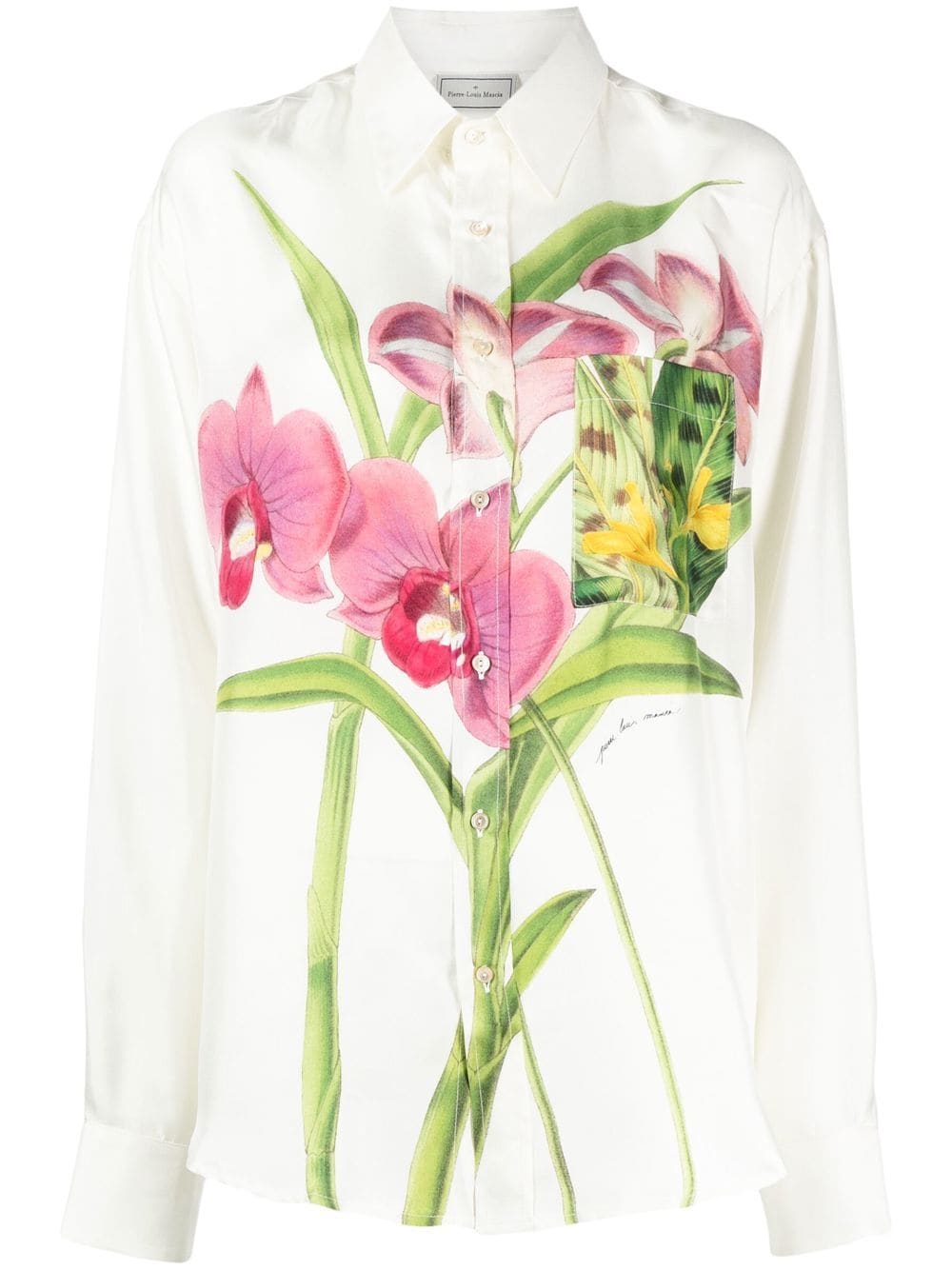 Pierre-Louis Mascia floral-print silk shirt - White von Pierre-Louis Mascia