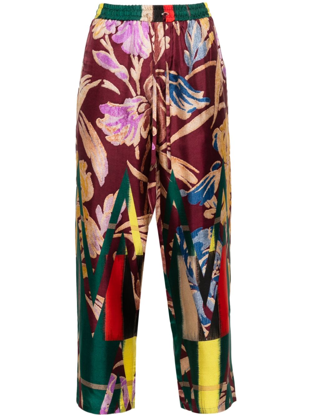 Pierre-Louis Mascia floral-print straight-leg trousers - Red von Pierre-Louis Mascia