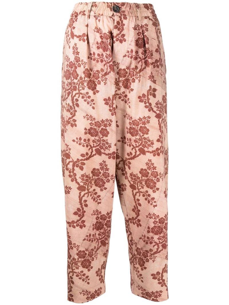 Pierre-Louis Mascia floral-print straight trousers - Brown von Pierre-Louis Mascia