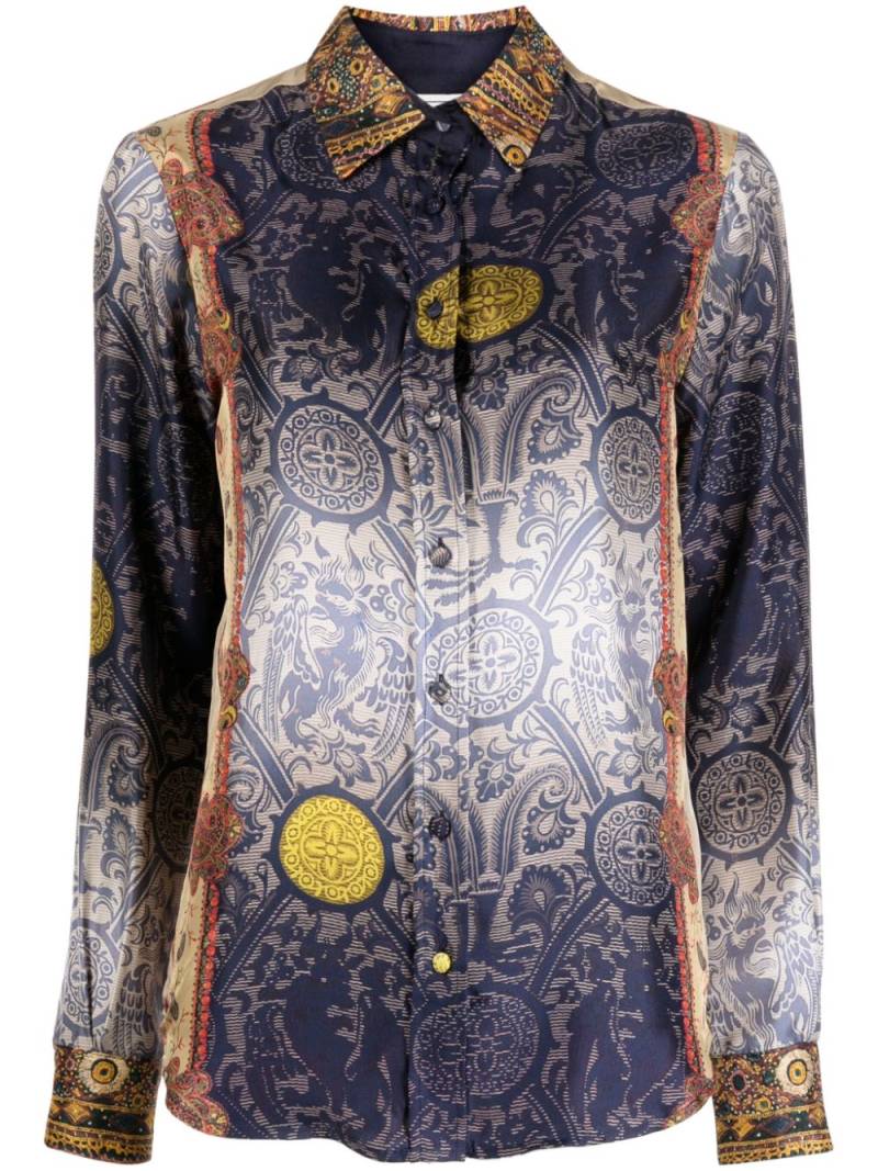 Pierre-Louis Mascia graphic-print long-sleeve shirt - Multicolour von Pierre-Louis Mascia