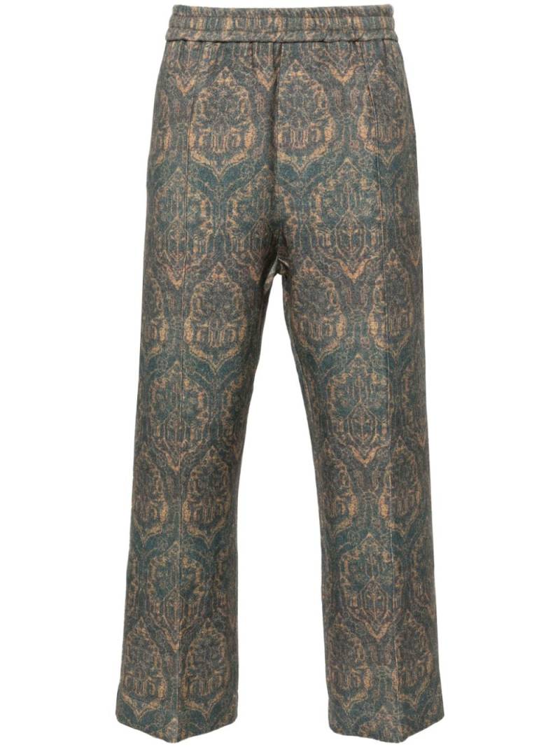 Pierre-Louis Mascia graphic-print trousers - Blue von Pierre-Louis Mascia