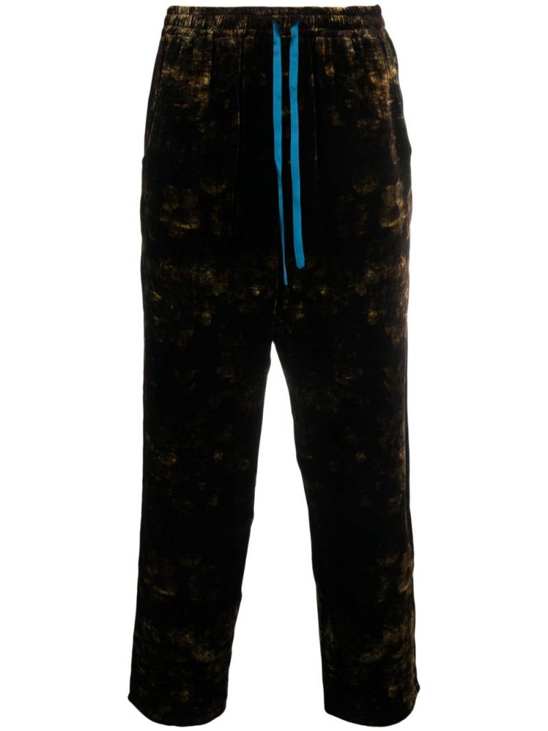 Pierre-Louis Mascia patterned-floral drawstring-waistband trousers - Black von Pierre-Louis Mascia