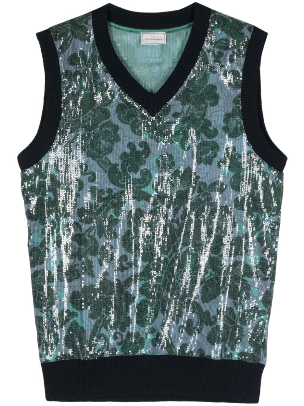 Pierre-Louis Mascia sequin-embellished vest - Blue von Pierre-Louis Mascia