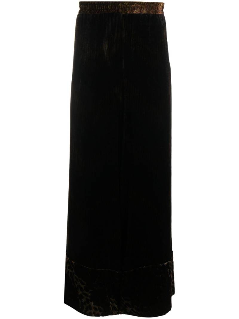 Pierre-Louis Mascia velour wide-leg trousers - Black von Pierre-Louis Mascia